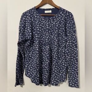 Lucky Brand - Floral Waffer Long Sleeve Top